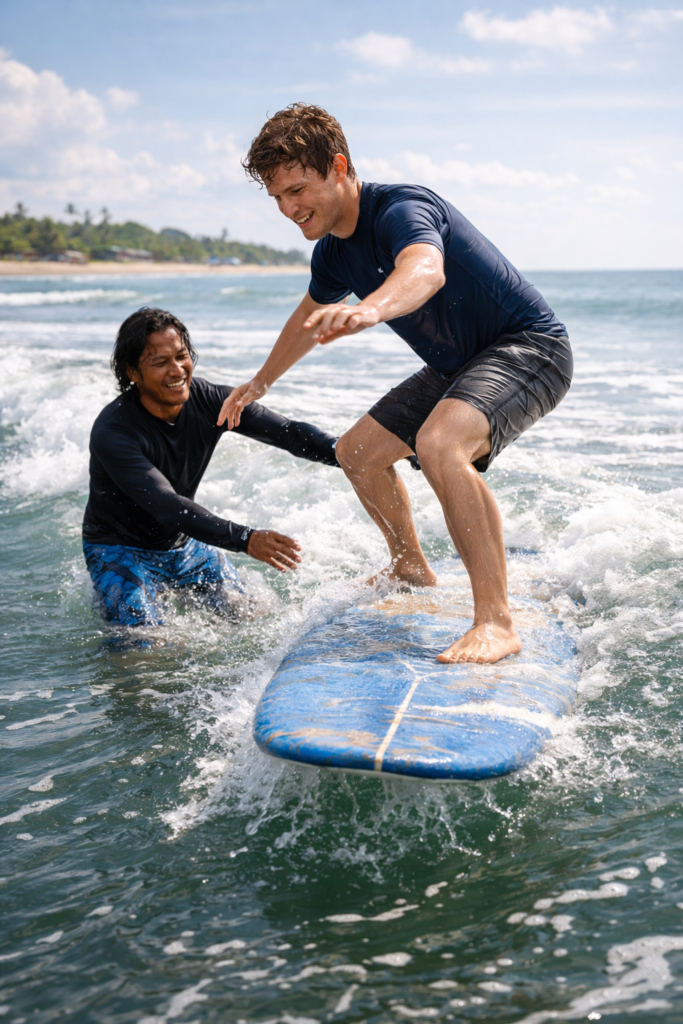 Surf lesson at Kuta Beach
